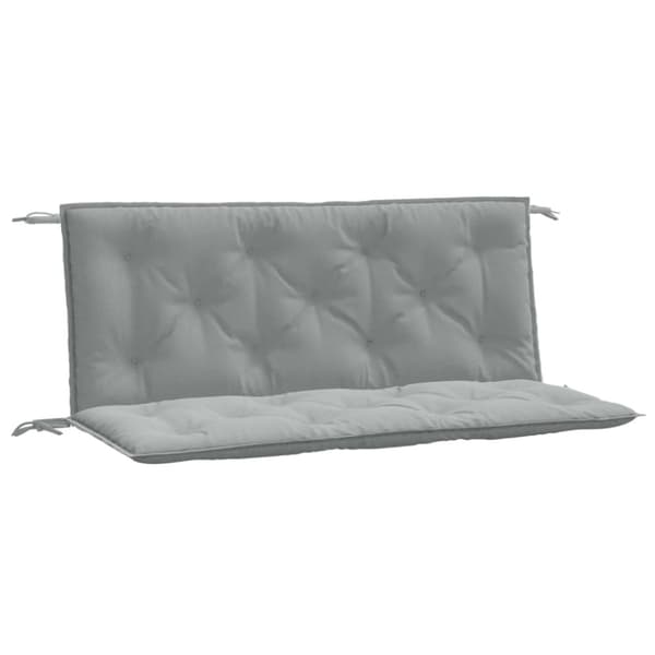 vidaXL Bänkdyna 2 st melerad ljusgrå 120x50x7 cm tyg