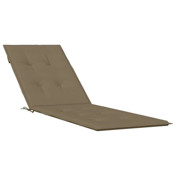 vidaXL Solsängsdyna melerad taupe (75+105)x50x3 cm tyg
