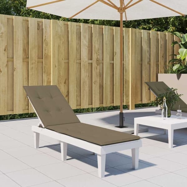 vidaXL Solsängsdyna melerad taupe (75+105)x50x3 cm tyg