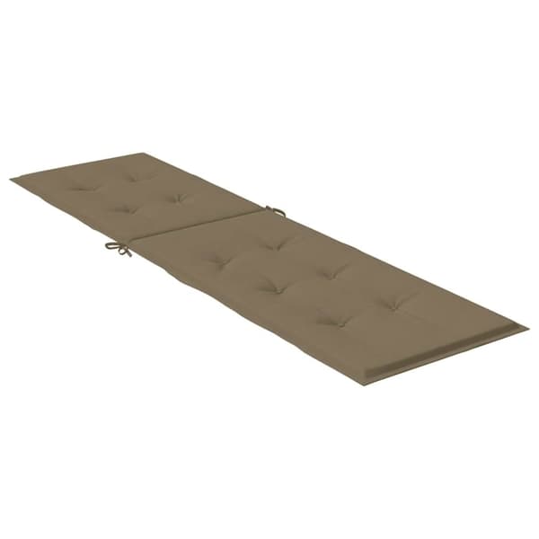 vidaXL Solsängsdyna melerad taupe (75+105)x50x3 cm tyg