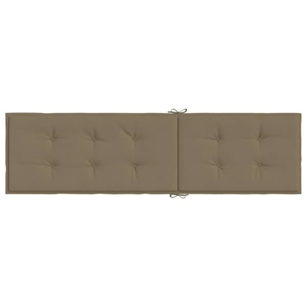 vidaXL Solsängsdyna melerad taupe (75+105)x50x3 cm tyg