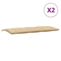 Miniatyrbillede 4 af 10: vidaXL hynder til havebænk 2 stk. 120x50x7 cm stof meleret beige