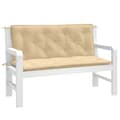 Miniatyrbillede 1 af 10: vidaXL hynder til havebænk 2 stk. 120x50x7 cm stof meleret beige