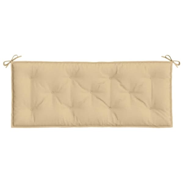 vidaXL Bänkdyna 2 st melerad beige 120x50x7 cm tyg