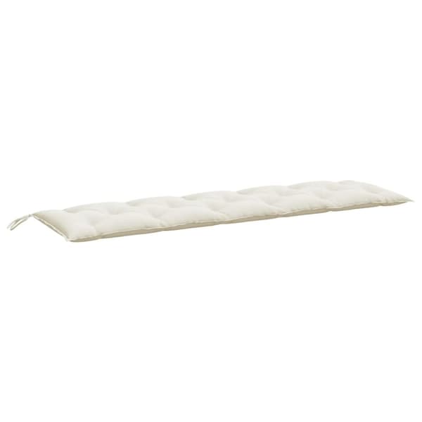vidaXL hynder til havebænk 2 stk. 180x50x7 cm stof meleret cremefarvet
