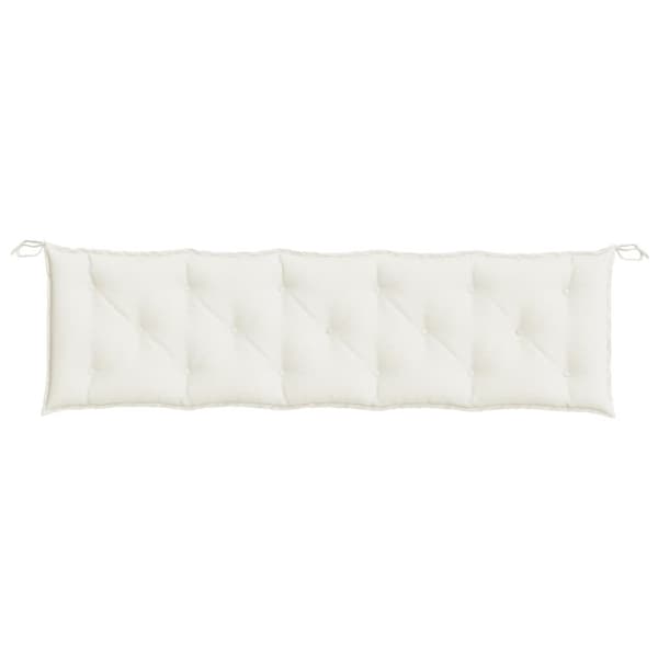 vidaXL hynder til havebænk 2 stk. 180x50x7 cm stof meleret cremefarvet