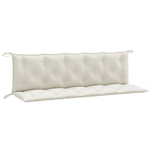 vidaXL hynder til havebænk 2 stk. 180x50x7 cm stof meleret cremefarvet