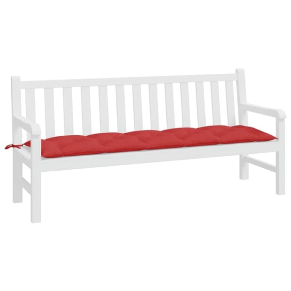 vidaXL Bänkdyna för trädgården röd 180x50x7 cm oxfordtyg
