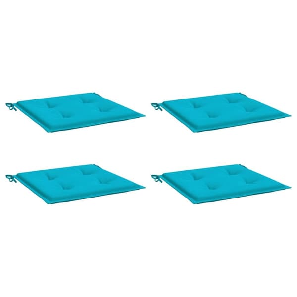 vidaXL Stolsdynor 4 st turkos 40x40x3 cm tyg