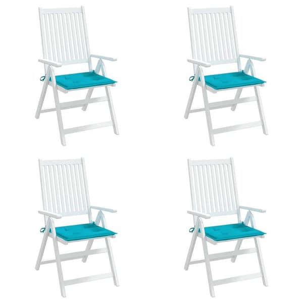 vidaXL Stolsdynor 4 st turkos 40x40x3 cm tyg