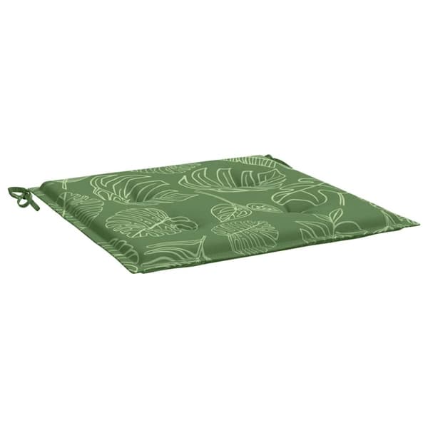 vidaXL Stolsdynor 4 st bladmönster 40x40x3 cm tyg