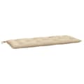 Miniatyrbillede 2 af 7: vidaXL hynde til havebænk 120x50x7 cm oxfordstof beige