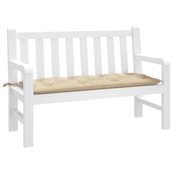 vidaXL hynde til havebænk 120x50x7 cm oxfordstof beige