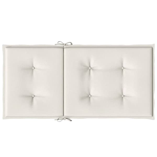 vidaXL stolehynder med lav ryg 2 stk. 100x50x4 cm stof cremefarvet
