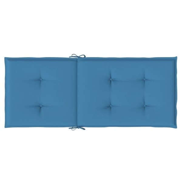 vidaXL stolehynder med høj ryg 2 stk. 120x50x4 cm stof blå