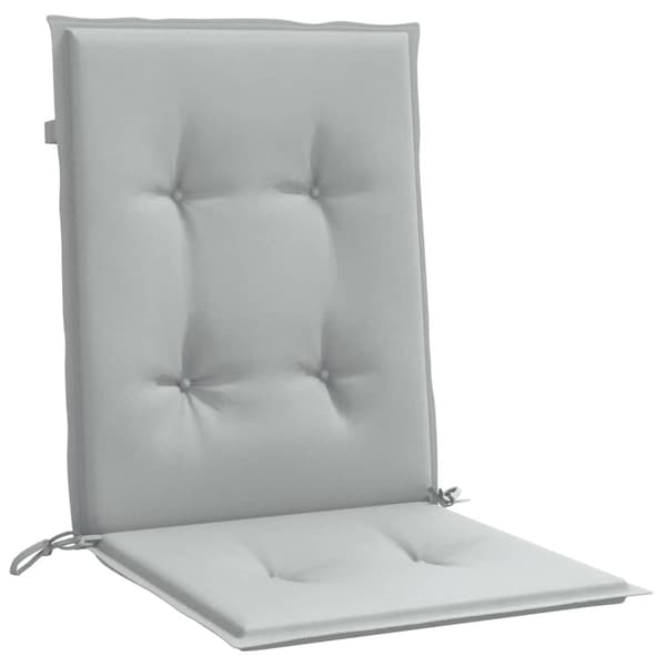 vidaXL Stolsdynor lågt ryggstöd 2 st melerad ljusgrå 100x50x4 cm tyg
