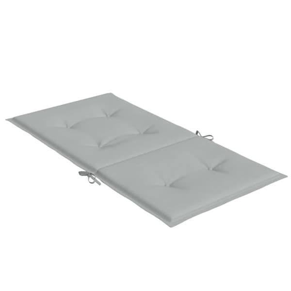 vidaXL Stolsdynor lågt ryggstöd 2 st melerad ljusgrå 100x50x4 cm tyg