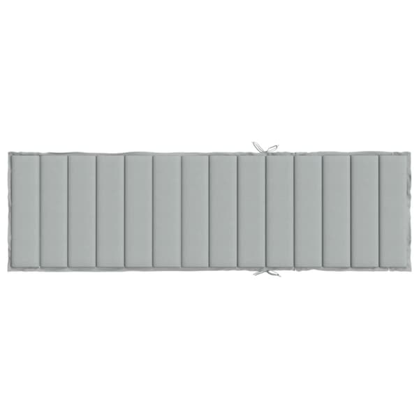 vidaXL Solsängsdyna melerad ljusgrå 200x60x4 cm tyg