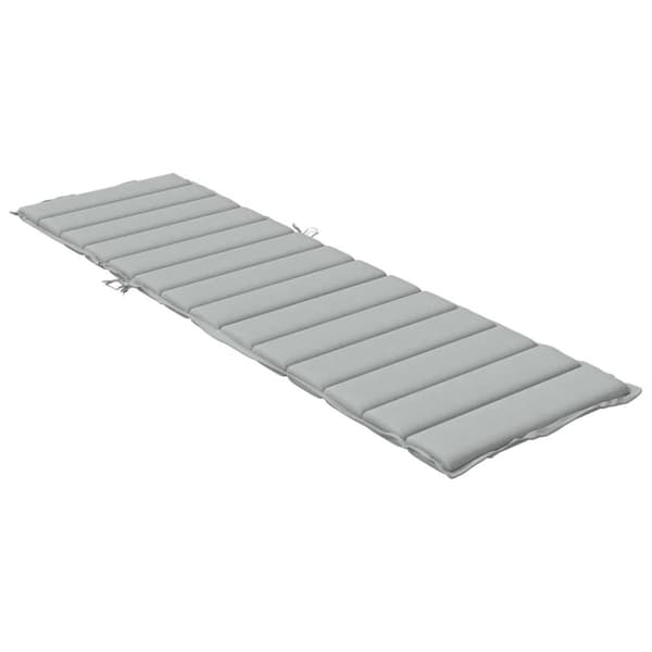 vidaXL hynde til liggestol 200x60x4 cm stof meleret lysegrå