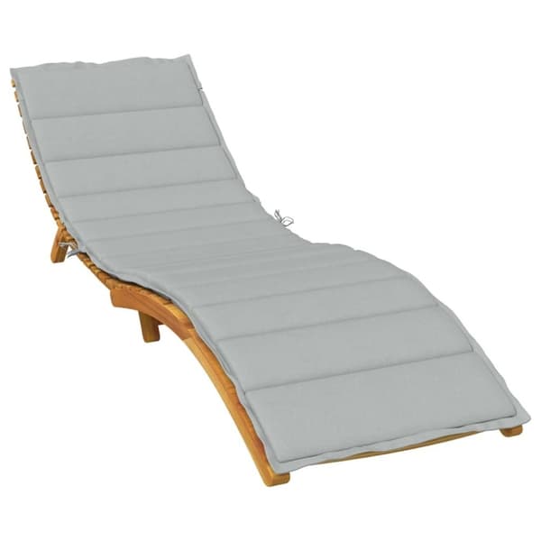 vidaXL hynde til liggestol 200x60x4 cm stof meleret lysegrå