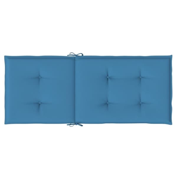 vidaXL stolehynder med høj ryg 6 stk. 120x50x4 cm stof blå