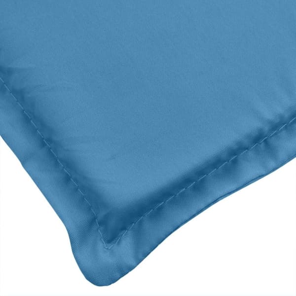 vidaXL stolehynder med lav ryg 4 stk. 100x50x4 cm stof blå