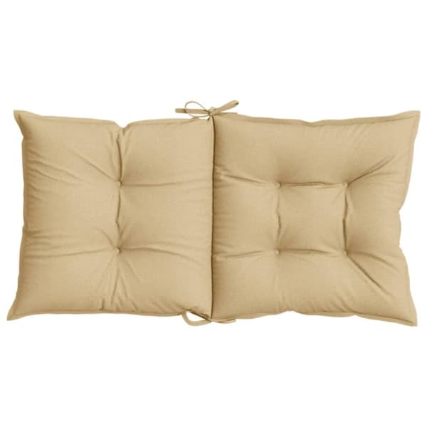 vidaXL Stolsdynor lågt ryggstöd 2 st melerad beige 100x50x7 cm tyg