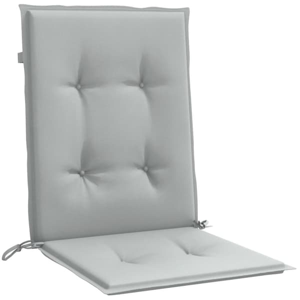 vidaXL stolehynder med lav ryg 6 stk. 100x50x4 cm stof lysegrå