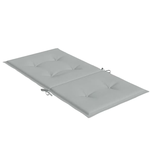vidaXL stolehynder med lav ryg 6 stk. 100x50x4 cm stof lysegrå