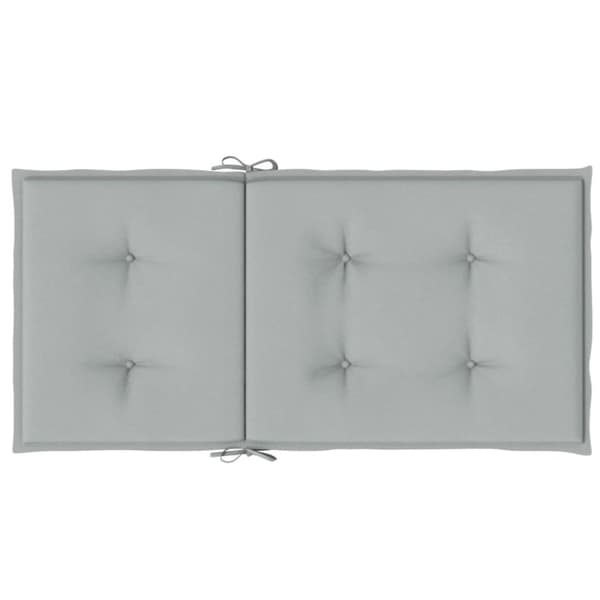 vidaXL stolehynder med lav ryg 6 stk. 100x50x4 cm stof lysegrå