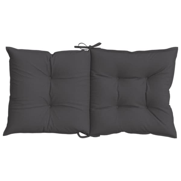 vidaXL stolehynder med lav ryg 2 stk. 100x50x7 cm stof antracitgrå