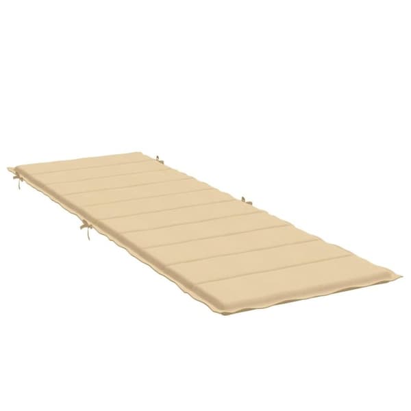 vidaXL hynde til liggestol 186x58x3 cm stof meleret beige