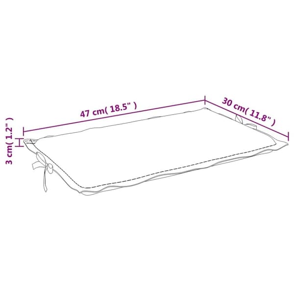 vidaXL hynde til liggestol 186x58x3 cm stof meleret beige