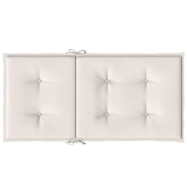 vidaXL stolehynder med lav ryg 6 stk. 100x50x4 cm stof cremefarvet