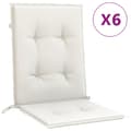 Miniatyrbillede 2 af 10: vidaXL stolehynder med lav ryg 6 stk. 100x50x4 cm stof cremefarvet