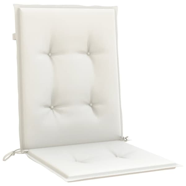 vidaXL Stolsdynor lågt ryggstöd 6 st melerad gräddvit 100x50x4 cm tyg