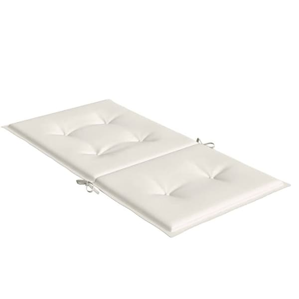 vidaXL Stolsdynor lågt ryggstöd 6 st melerad gräddvit 100x50x4 cm tyg