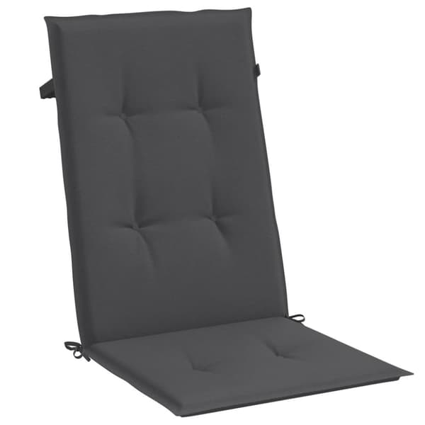 vidaXL Stolsdynor högt ryggstöd 6 st melerad antracit 120x50x4 cm tyg