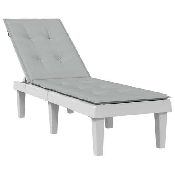 vidaXL hynde til dækstol (75+105)x50x3 cm stof meleret lysegrå
