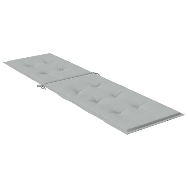 vidaXL Solsängsdyna melerad ljusgrå (75+105)x50x3 cm tyg