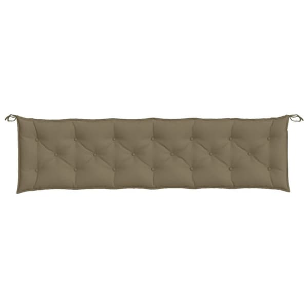 vidaXL hynder til havebænk 2 stk. 200x50x7 cm stof meleret gråbrun