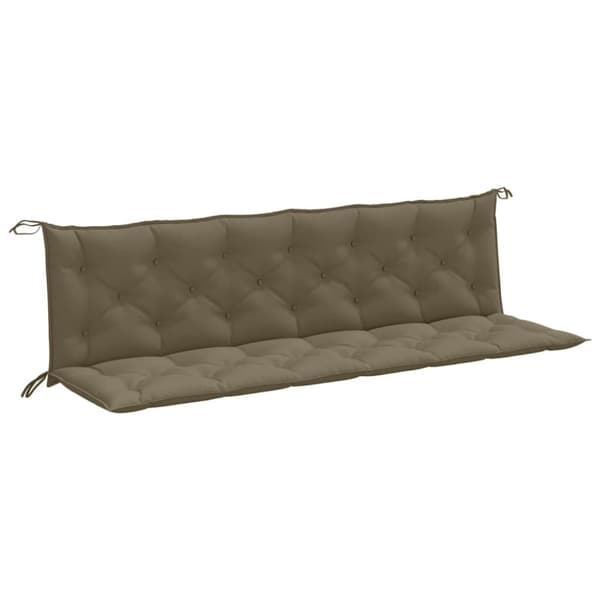 vidaXL hynder til havebænk 2 stk. 200x50x7 cm stof meleret gråbrun