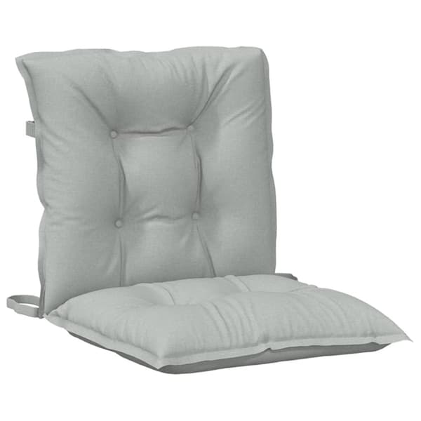 vidaXL stolehynder med lav ryg 6 stk. 100x50x7 cm stof lysegrå