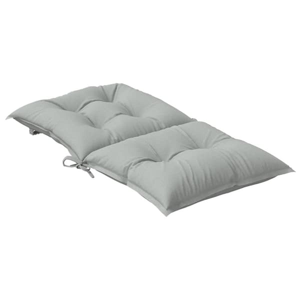 vidaXL stolehynder med lav ryg 6 stk. 100x50x7 cm stof lysegrå