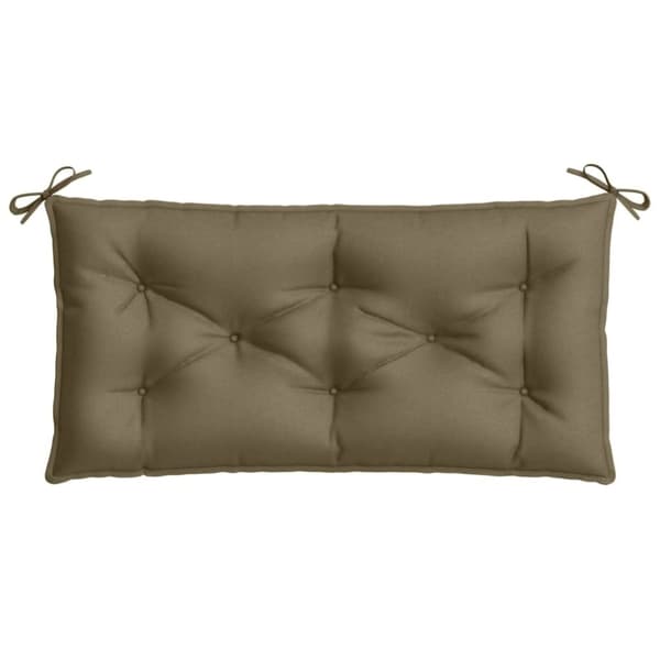 vidaXL hynder til havebænk 2 stk. 100x50x7 cm stof meleret gråbrun