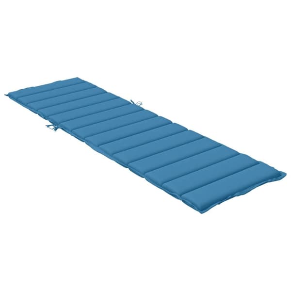 vidaXL Solsängsdyna melerad blå 200x50x4 cm tyg