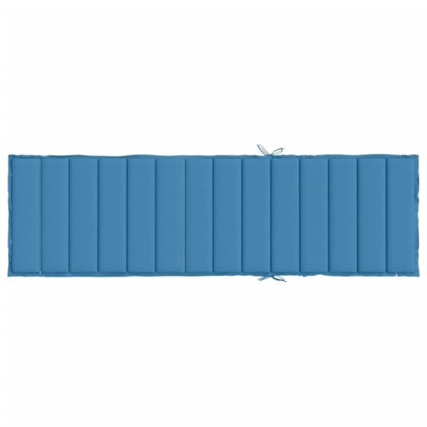 vidaXL Solsängsdyna melerad blå 200x50x4 cm tyg