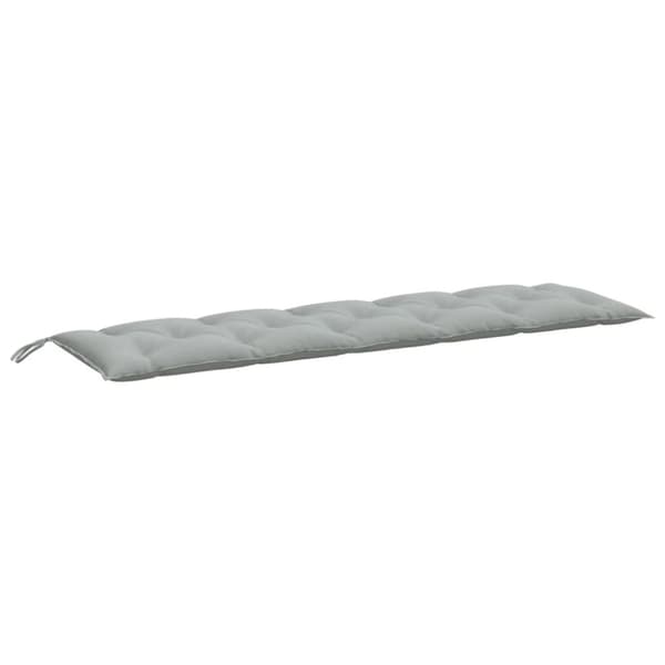 vidaXL hynder til havebænk 2 stk. 180x50x7 cm stof meleret lysegrå