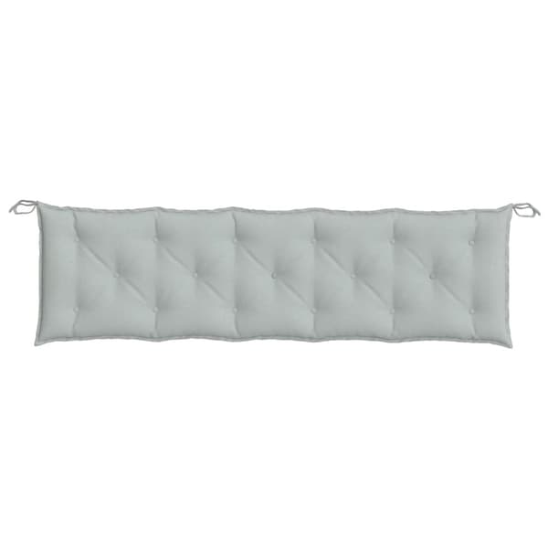 vidaXL hynder til havebænk 2 stk. 180x50x7 cm stof meleret lysegrå