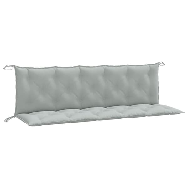 vidaXL hynder til havebænk 2 stk. 180x50x7 cm stof meleret lysegrå